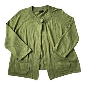 Talbots Green Angora Blend Cardigan M Fall Layering‎ Jackie O Cottagecore